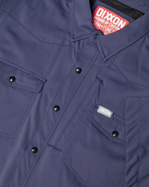 OUTDOORSMAN PERFORMANCE SHORT SLEEVE NAVY BUTTON UP - MENS